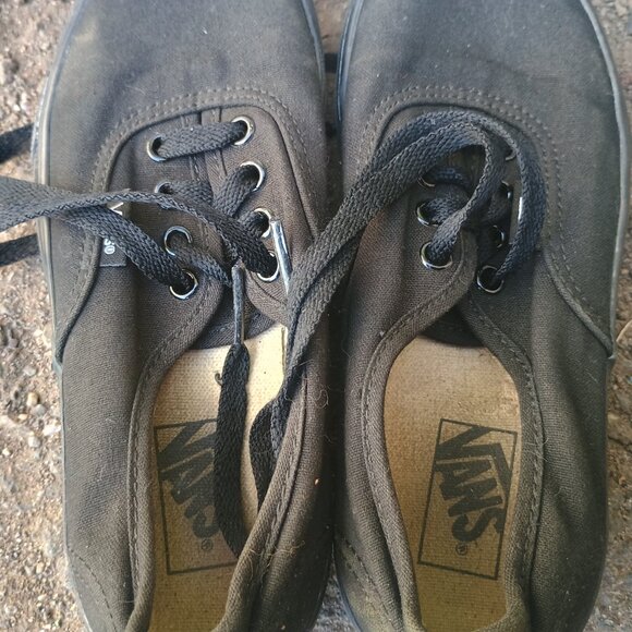 Kids black vans shoes size 2 - Picture 7 of 11